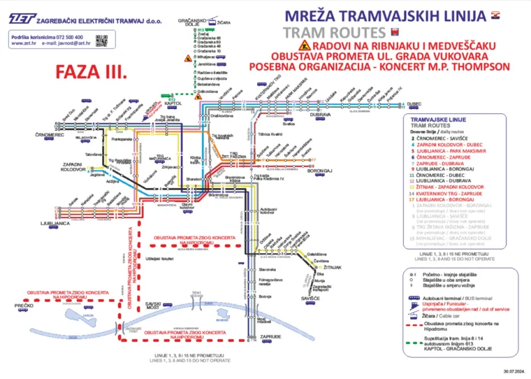 Objavljene sve faze zatvaranja Zagreba, pogledajte što nas čeka zbog Thompsona