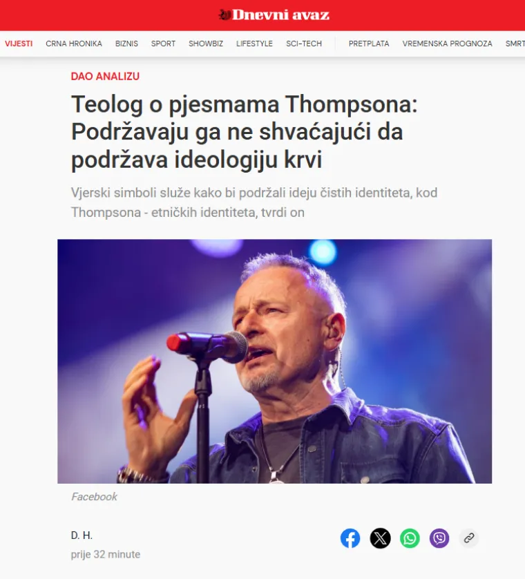 Svjetski mediji se raspisali o Thompsonu, srpski 'na aparatima': 'Skandalozno, ustaše vršljaju usred Zagreba'