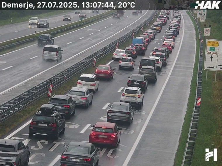 Pogledajte kolone na Lučkom i Demerju: Ceste mokre i skliske, a stvaraju se gužve
