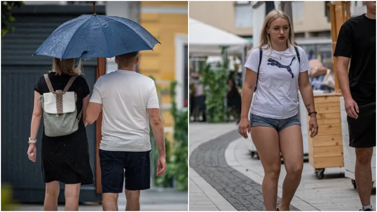 Ni nevrijeme nije zaustavilo ljepoticu: Pokazala duge noge dok drugi bježe pod kišobrane