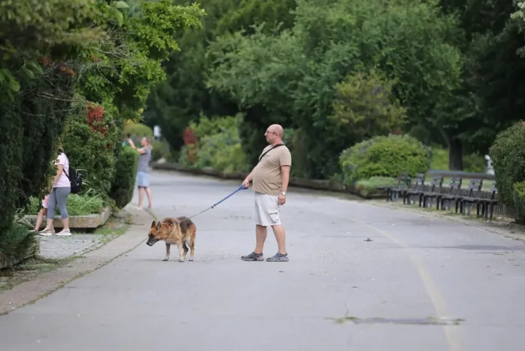 Plavuša u crvenom sama napravila đir po gradu: Pogledajte tko je još uživao u šetnji