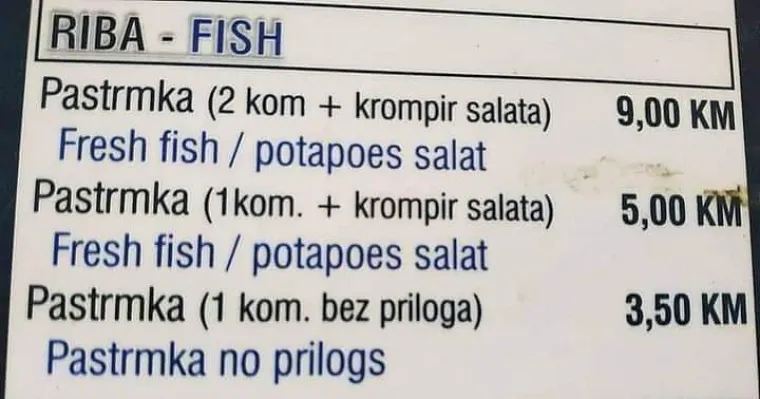 Ništa ne može nadmašiti svađe ovdašnjih ugostitelja s engleskim jezikom, uvijek pustimo suzu od smijeha