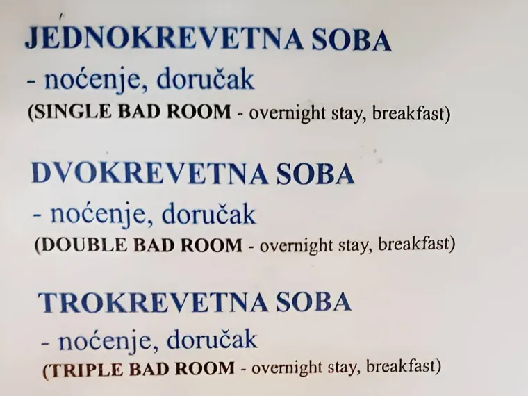 Ni&scaron;ta ne može nadma&scaron;iti svađe ovda&scaron;njih ugostitelja s engleskim jezikom, uvijek pustimo suzu od smijeha