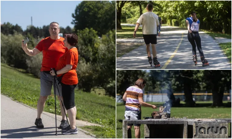Jarunske plaže pune, a miris roštilja je u zraku: Evo kako Zagrepčani uživaju u slobodnom danu