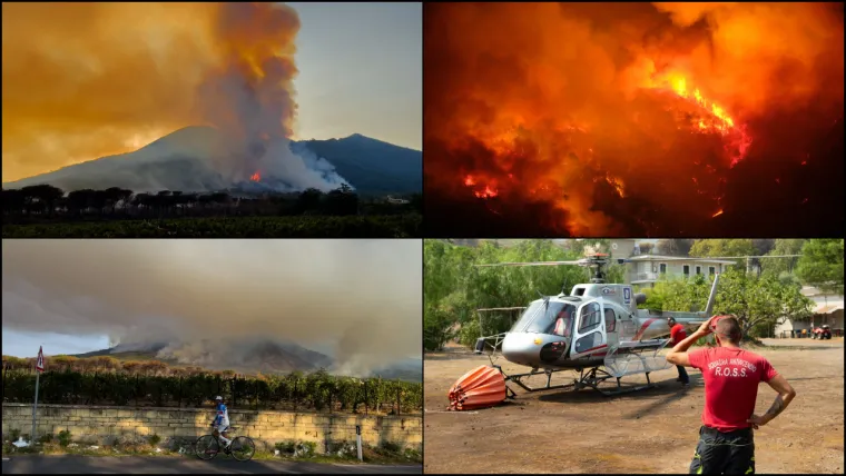 Dim se diže iz Vezuva, ali ne zbog erupcije: Vatrena stihija guta krater vuklana