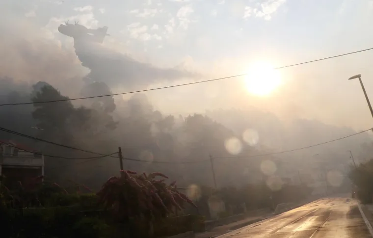 Prizori užasa vatrenog plamena dugog tri kilometra. Buktinja stigla blizu magistrale: 'Šteta je velika'