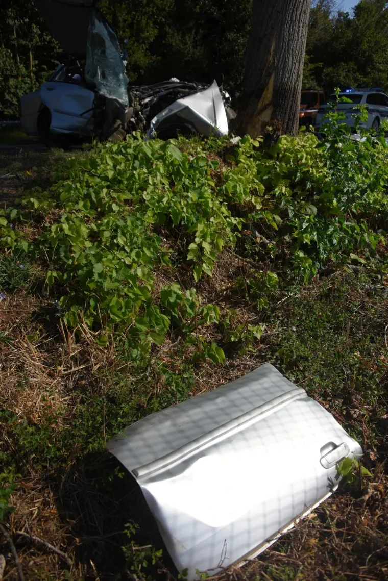 Auto smrskan do neprepoznatljivosti, dijelovi razasuti po cesti: Uznemirujući prizori kod Pule