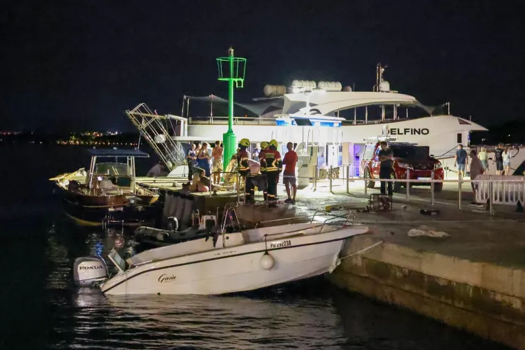 Pogledajte prizore nakon sudara dvije brodice u Rovinju: Gliser nastavio juriti i zabio se u rivu