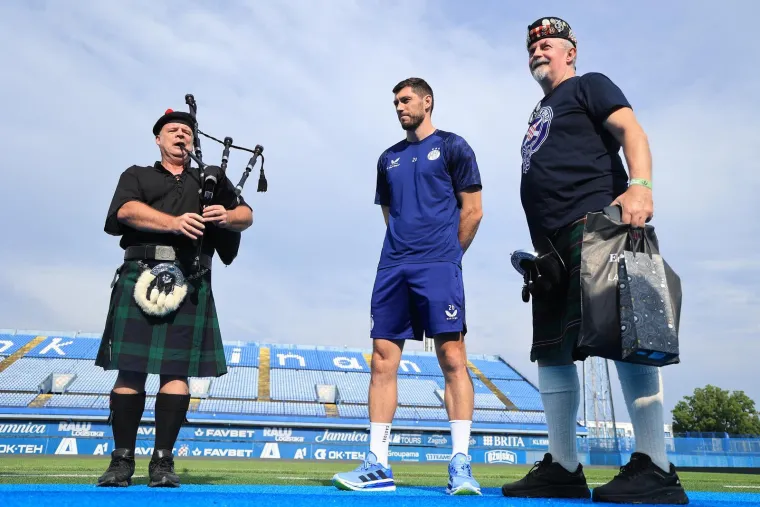 Kakva ludnica na Maksimiru: Za Dinamovog &Scaron;kota zasvirale gajde pa stigla i rakija