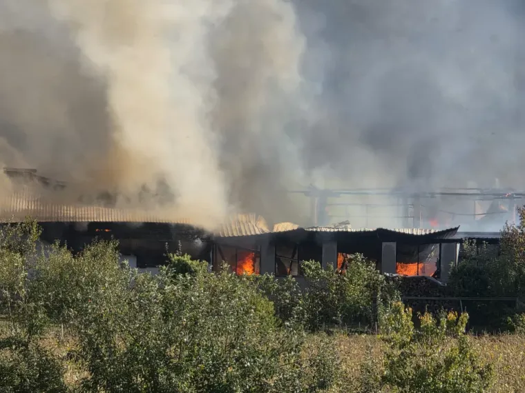 Lokalizirana golema buktinja u tvornici kraj Pleternice! &Scaron;teta je ogromna, vatra progutala strojeve