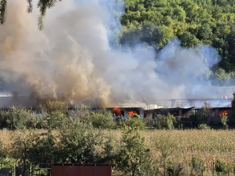 Lokalizirana golema buktinja u tvornici kraj Pleternice! &Scaron;teta je ogromna, vatra progutala strojeve