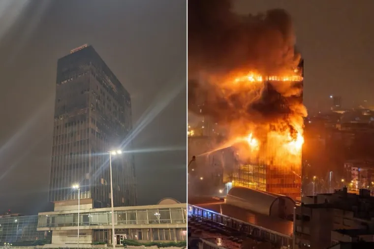 Ovo je Vjesnikov neboder danas i jučer navečer: Fotografije otkrivaju koliko je požar bio dramatičan