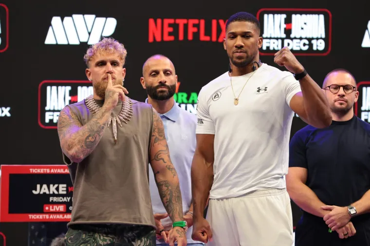 Anthony Joshua i YouTuber Jake Paul odradili bizarno sučeljavanje uoči kontroverznog meča