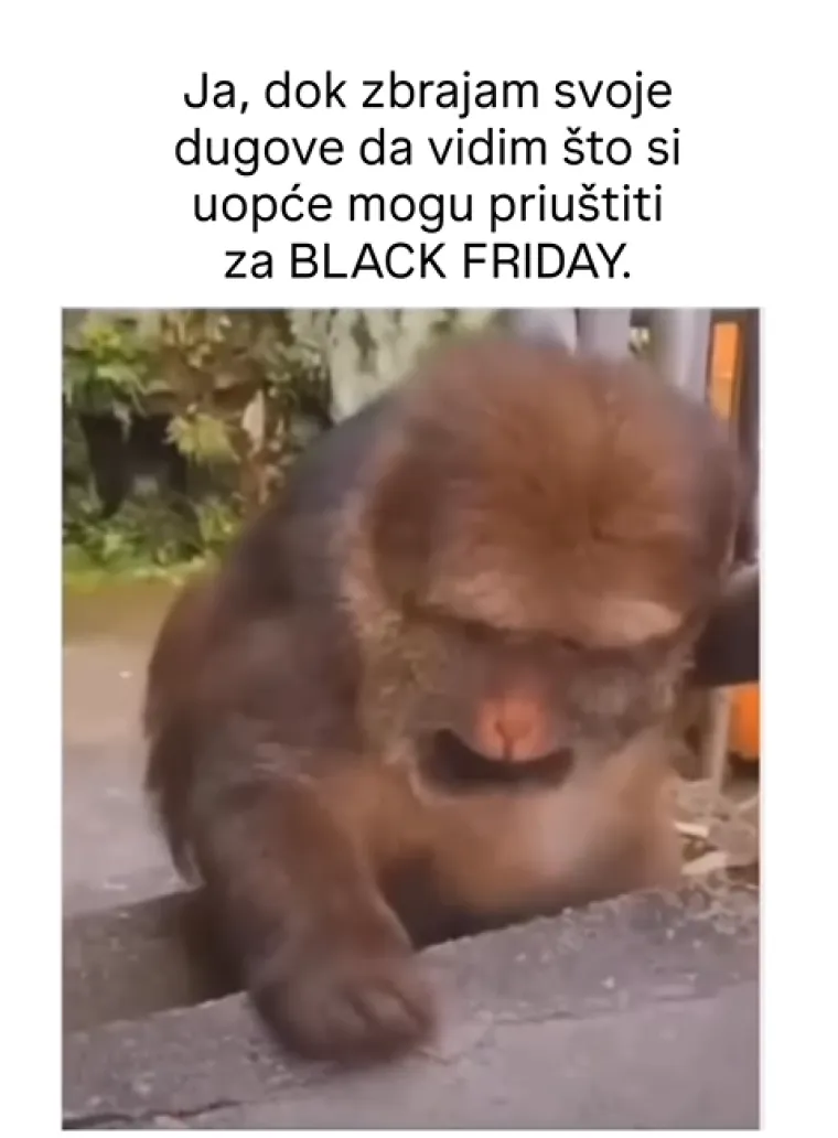 Internetom kruže urnebesni memovi o Crnom petkom: Neki će vas baš dobro nasmijati