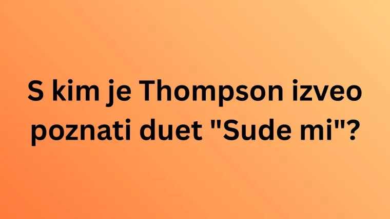 Dokaži da si pravi Thompsonov fan koji zna sve o njemu: Pitanja nisu jednostavna