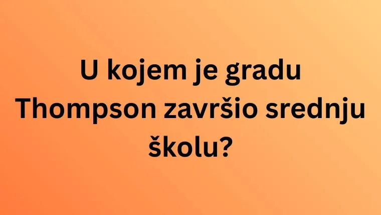 Dokaži da si pravi Thompsonov fan koji zna sve o njemu: Pitanja nisu jednostavna