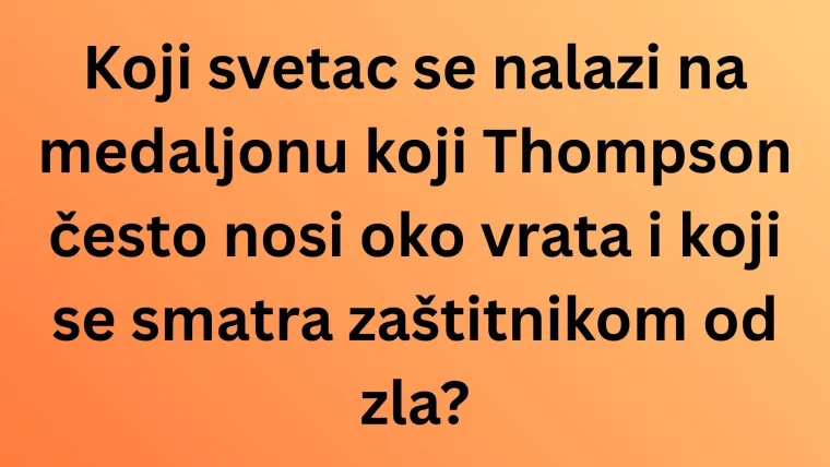 Dokaži da si pravi Thompsonov fan koji zna sve o njemu: Pitanja nisu jednostavna