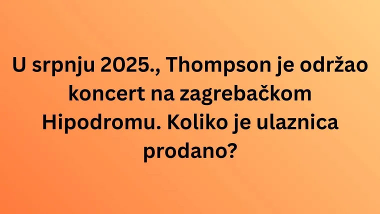 Dokaži da si pravi Thompsonov fan koji zna sve o njemu: Pitanja nisu jednostavna