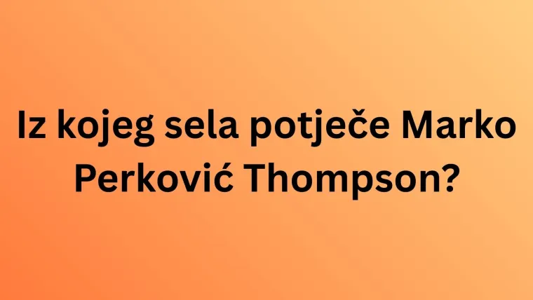 Dokaži da si pravi Thompsonov fan koji zna sve o njemu: Pitanja nisu jednostavna