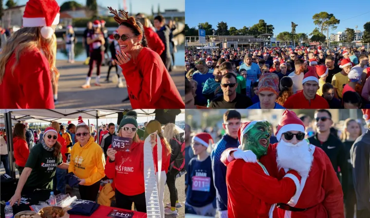 Grinch zasijenio Djeda Božičnjaka: Sve trkačice htjele su se fotografirati samo s njim