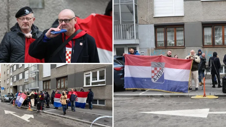 Ovako se prosvjedovalo uz Thompsonove pjesme ispred Toma&scaron;evićevog stana