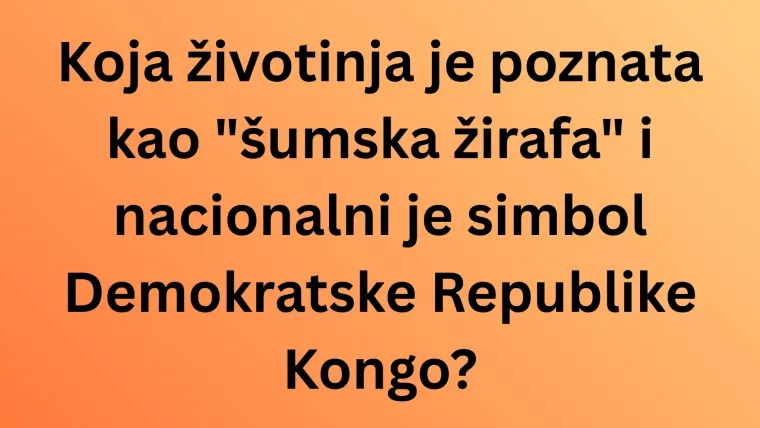 Koje su životinje nacionalni simboli ovih država? Pazi! Pitanja su zahtjevna