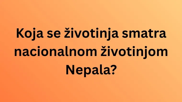 Koje su životinje nacionalni simboli ovih država? Pazi! Pitanja su zahtjevna