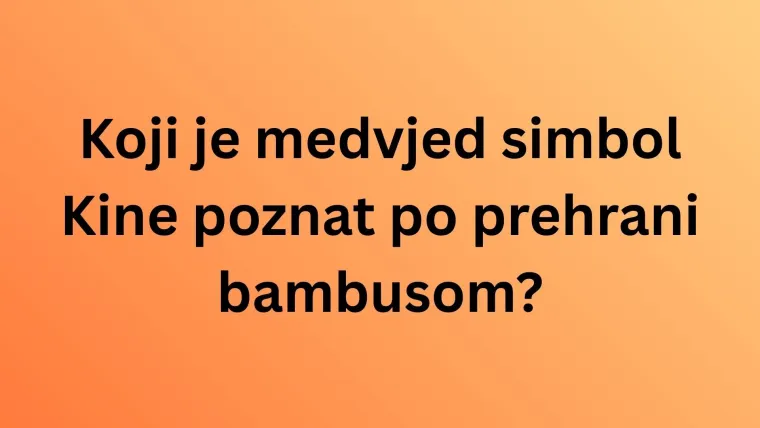 Koje su životinje nacionalni simboli ovih država? Pazi! Pitanja su zahtjevna