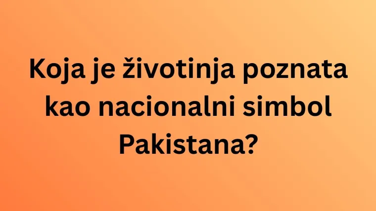 Koje su životinje nacionalni simboli ovih država? Pazi! Pitanja su zahtjevna