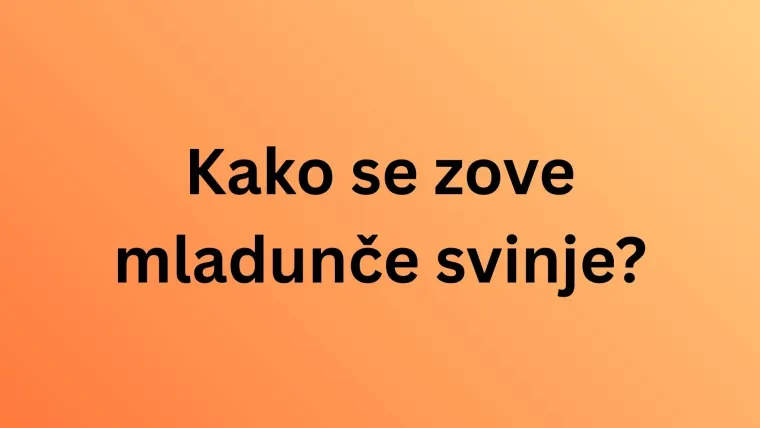 Svi moraju imati barem osam točnih na pitanjima o nazivima mladunaca domaćih životinja