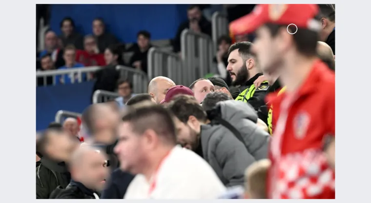 Kadrovi frke hrvatskih navijača i za&scaron;titara u Stožicama