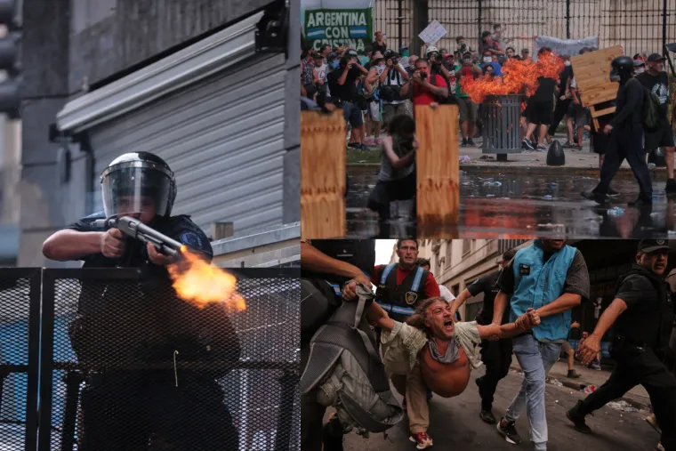 Kaos na ulicama glavnog grada: Nestvarni prizori sukoba prosvjednika i policije ispred Kongresa