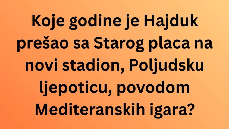 Samo će pravi navijači HNK Hajduka imati sve točno na ovom kvizu: Dokaži da si među njima