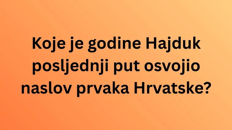 Samo će pravi navijači HNK Hajduka imati sve točno na ovom kvizu: Dokaži da si među njima