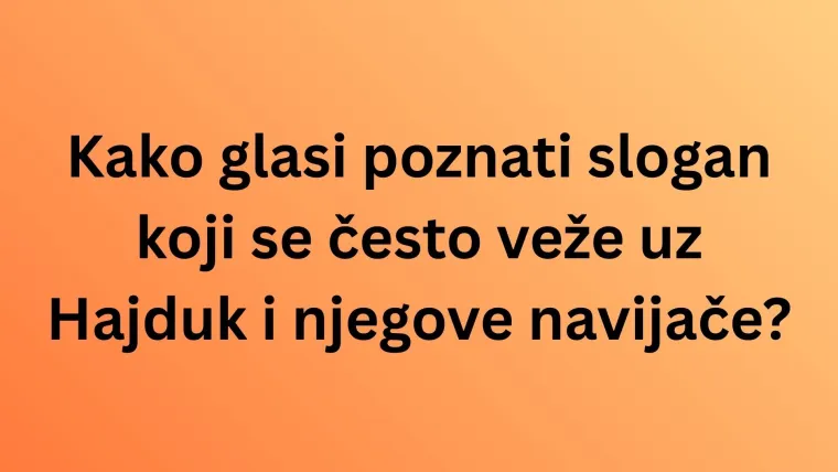 Samo će pravi navijači HNK Hajduka imati sve točno na ovom kvizu: Dokaži da si među njima