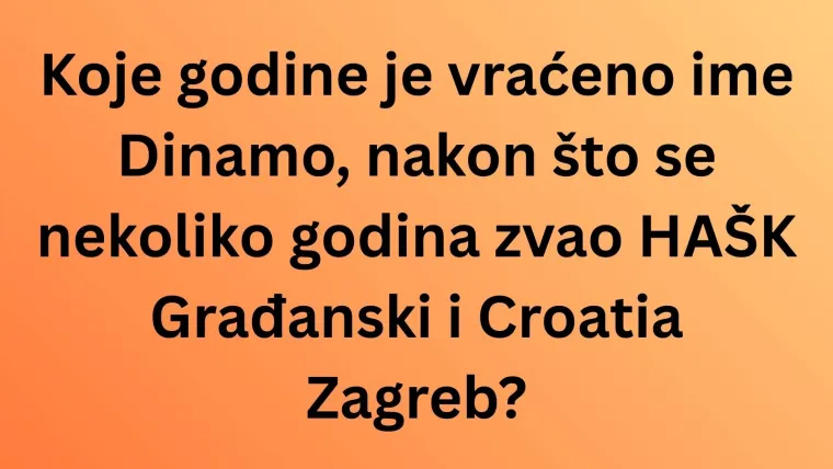 Samo će pravi navijači imati sve točne odgovore o GNK Dinamu: Dokaži da si sveznalica na kvizu