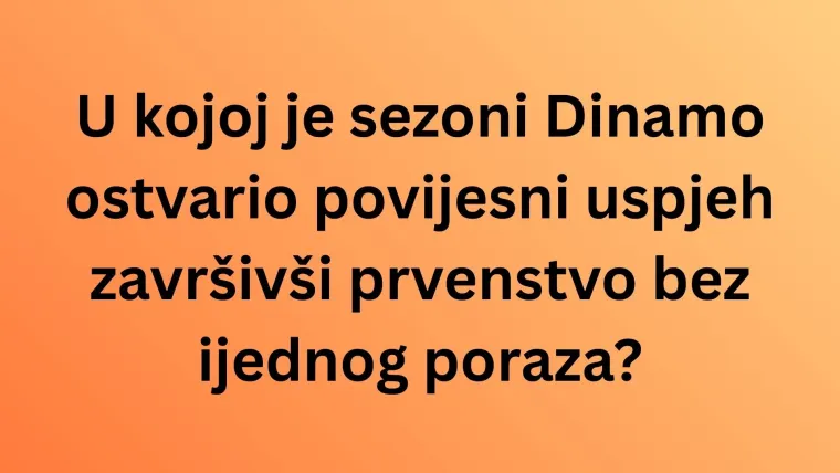 Samo će pravi navijači imati sve točne odgovore o GNK Dinamu: Dokaži da si sveznalica na kvizu