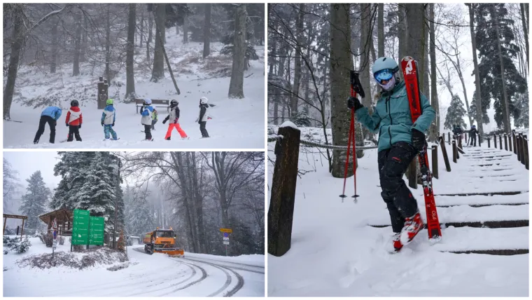 Bajkovite prizore na Sljemenu ometa vjetar: Žičara ne vozi, ali najstrastveniji skija&scaron;i su gore