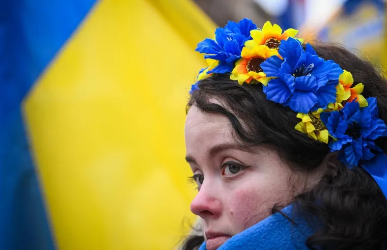 Transparenti i zastave u centru Zagreba: 'Danas Ukrajina, sutra Europa'