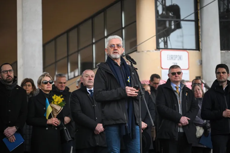 Transparenti i zastave u centru Zagreba: 'Danas Ukrajina, sutra Europa'