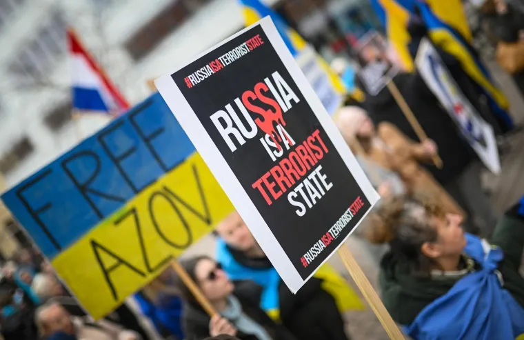 Transparenti i zastave u centru Zagreba: 'Danas Ukrajina, sutra Europa'