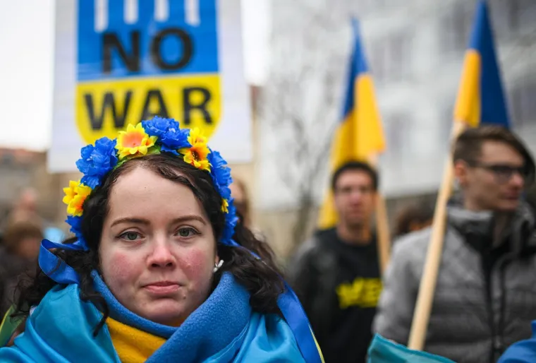 Transparenti i zastave u centru Zagreba: 'Danas Ukrajina, sutra Europa'