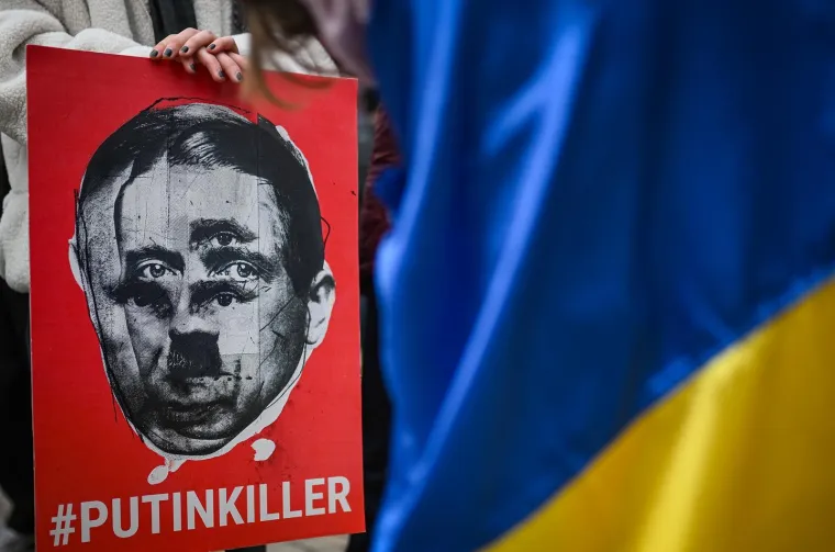 Transparenti i zastave u centru Zagreba: 'Danas Ukrajina, sutra Europa'