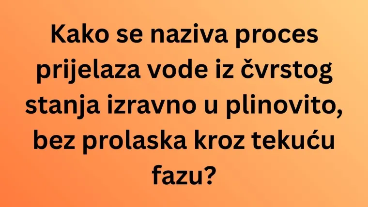 Znate li ba&scaron; sve o vodi? Pazite jer su pitanja dosta zahtjevna i lako se poskliznuti