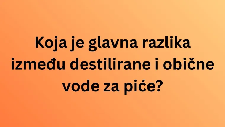 Znate li ba&scaron; sve o vodi? Pazite jer su pitanja dosta zahtjevna i lako se poskliznuti