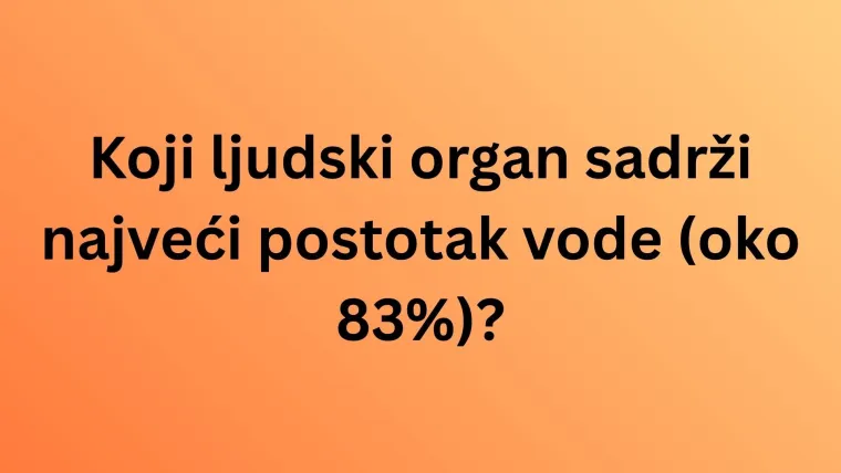 Znate li ba&scaron; sve o vodi? Pazite jer su pitanja dosta zahtjevna i lako se poskliznuti