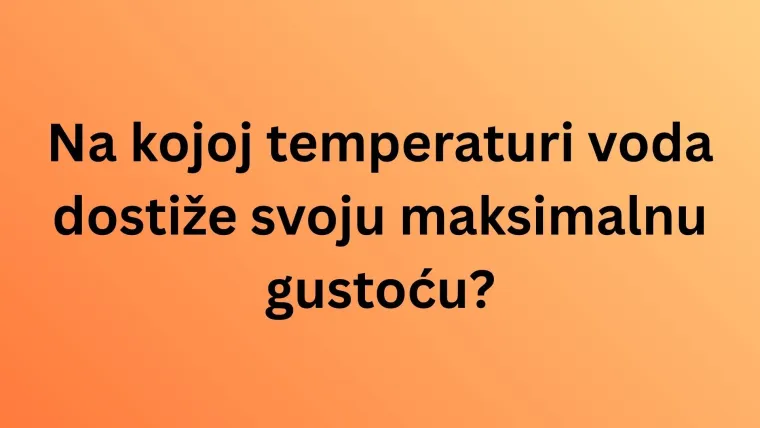 Znate li ba&scaron; sve o vodi? Pazite jer su pitanja dosta zahtjevna i lako se poskliznuti