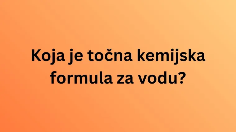 Znate li ba&scaron; sve o vodi? Pazite jer su pitanja dosta zahtjevna i lako se poskliznuti