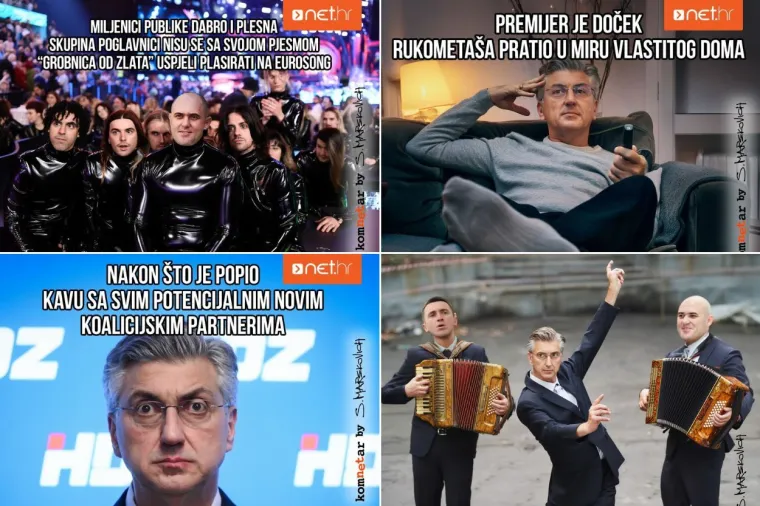 Plenković na kauču prati rukometa&scaron;e, a kad je Dabro zapjevao, inspiracije nije manjkalo