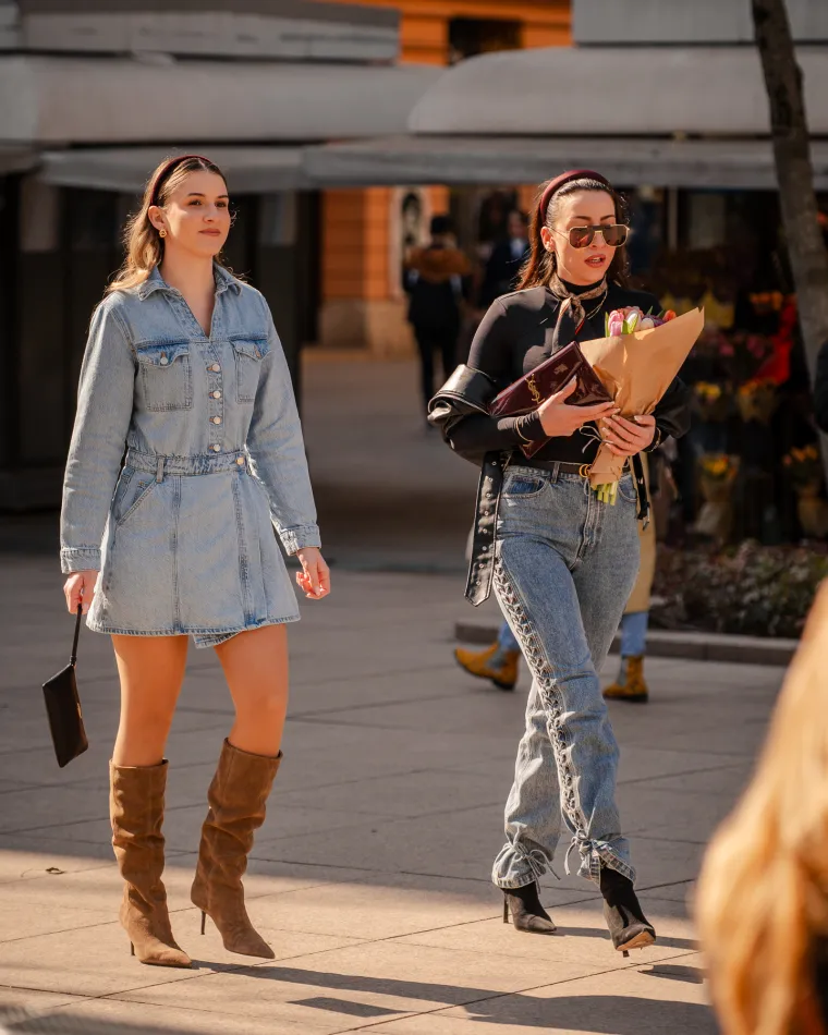 Ove dame su se posebno pripremile: Kombinacije s mrežastim najlonkama zasjenile prolaznike